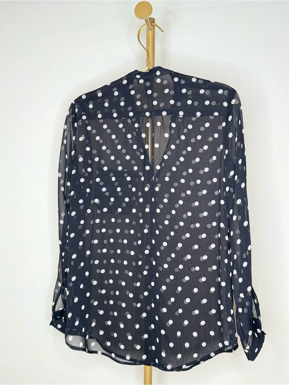 KUT from the Kloth Jasmine Polka Dot Sheer Blouse S NWOT - Picture 7 of 7